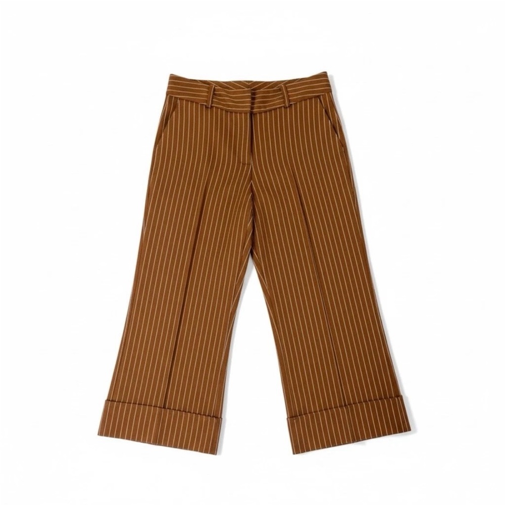 Ing Y2K Stretch Blue Striped Capri Career Pants Women's Sz small Work Office